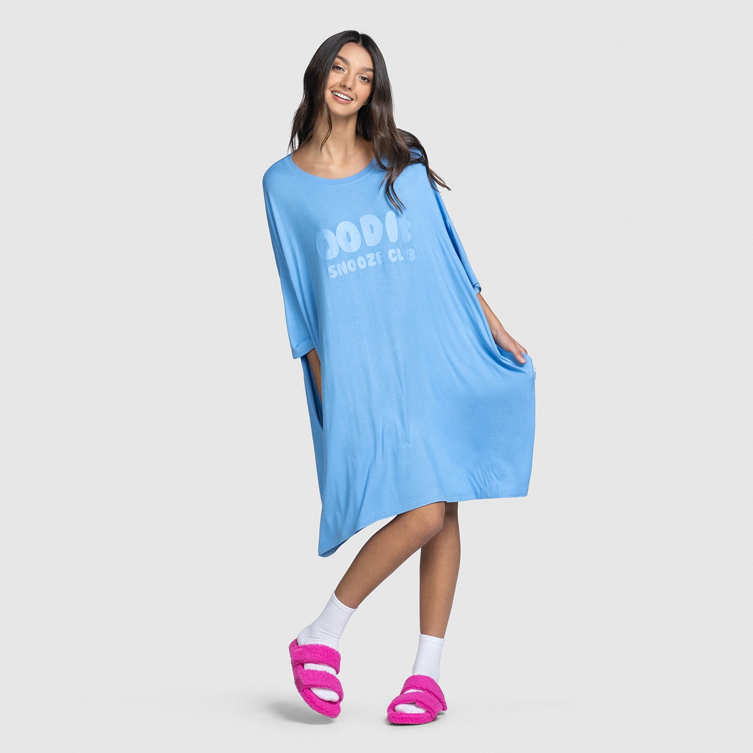 Bamboo Sleep Tee Nightshirt Cornflower Blue