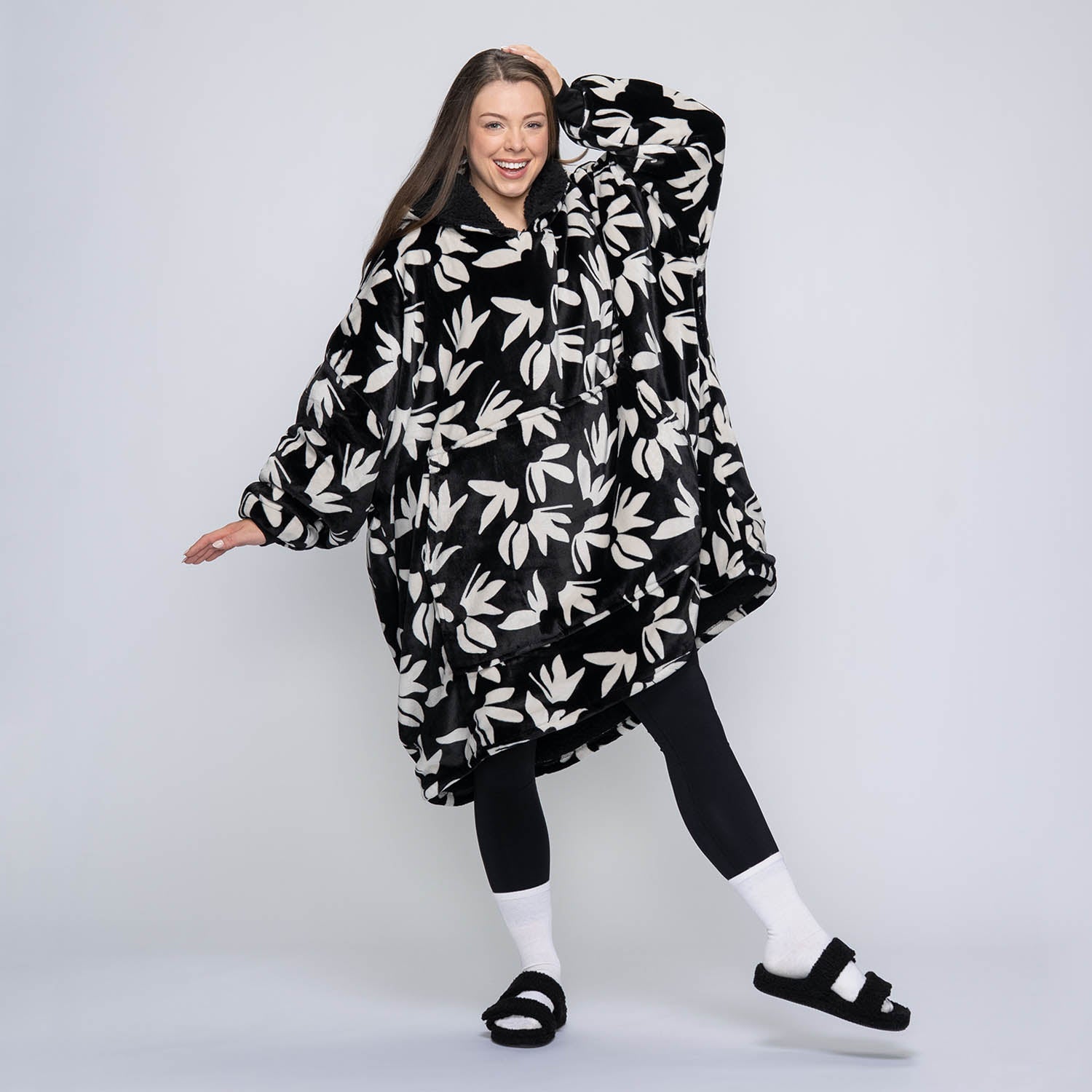 ODDIE Black Floral Oodie™ Original – The Oodie USA