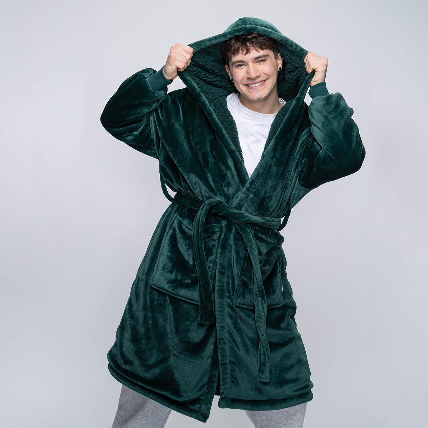 Dressing Gown Robe Ca Sherpa Fleece Robe Moss Green The Oodie Dressing Gown Robe Ca Sherpa Fleece Robe Moss Green The Oodie