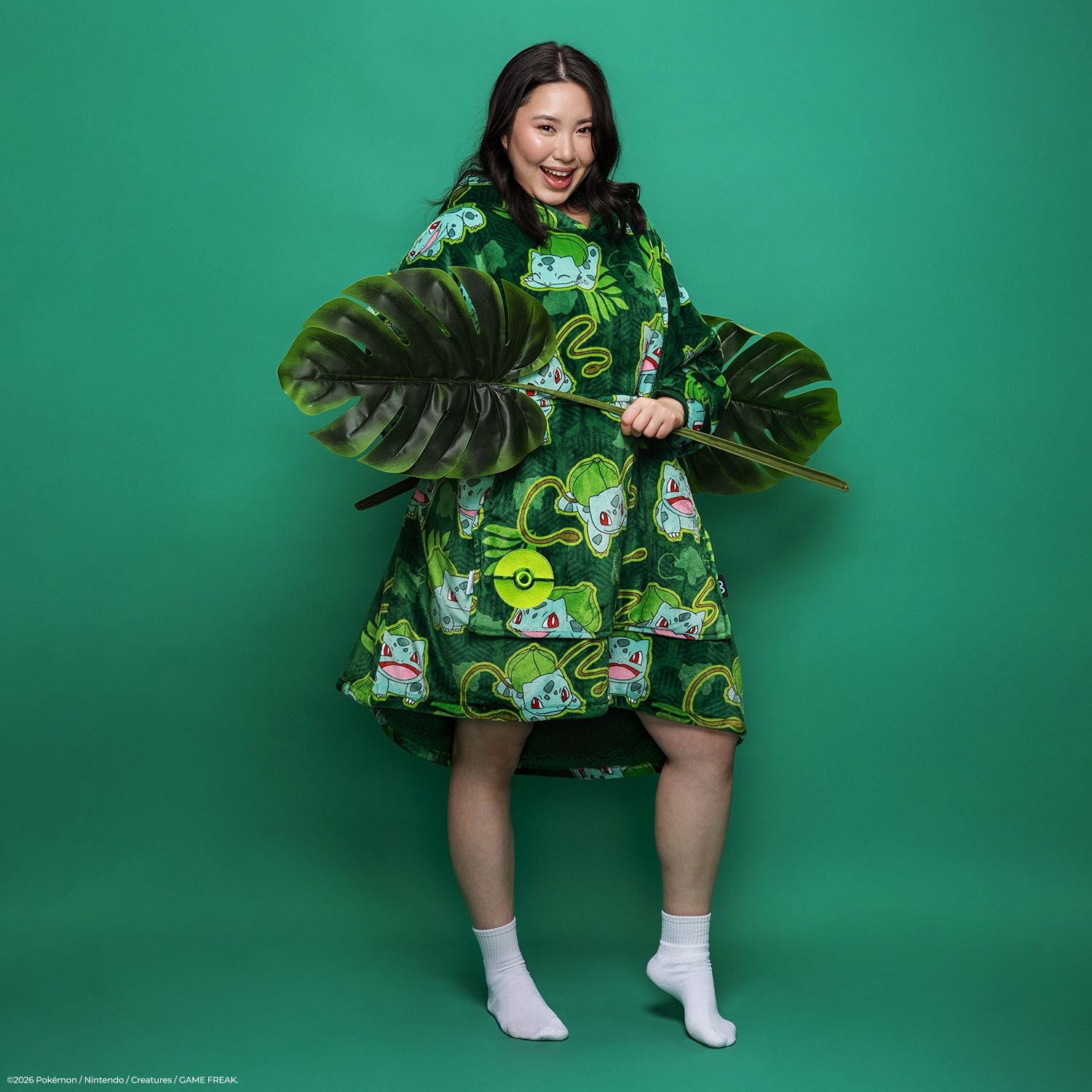 green emerald velvet dress Pokémon Bulbasaur Oodie™ Original Licensed – The Oodie USA