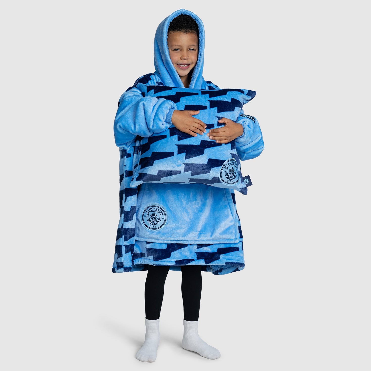 Manchester City F.C. Hoodie, oversized hoodiedeken, voetbalcadeaus voor jongens blauw Manchester City F.C. Hoodie, oversized hoodiedeken, voetbalcadeaus voor jongens blauw