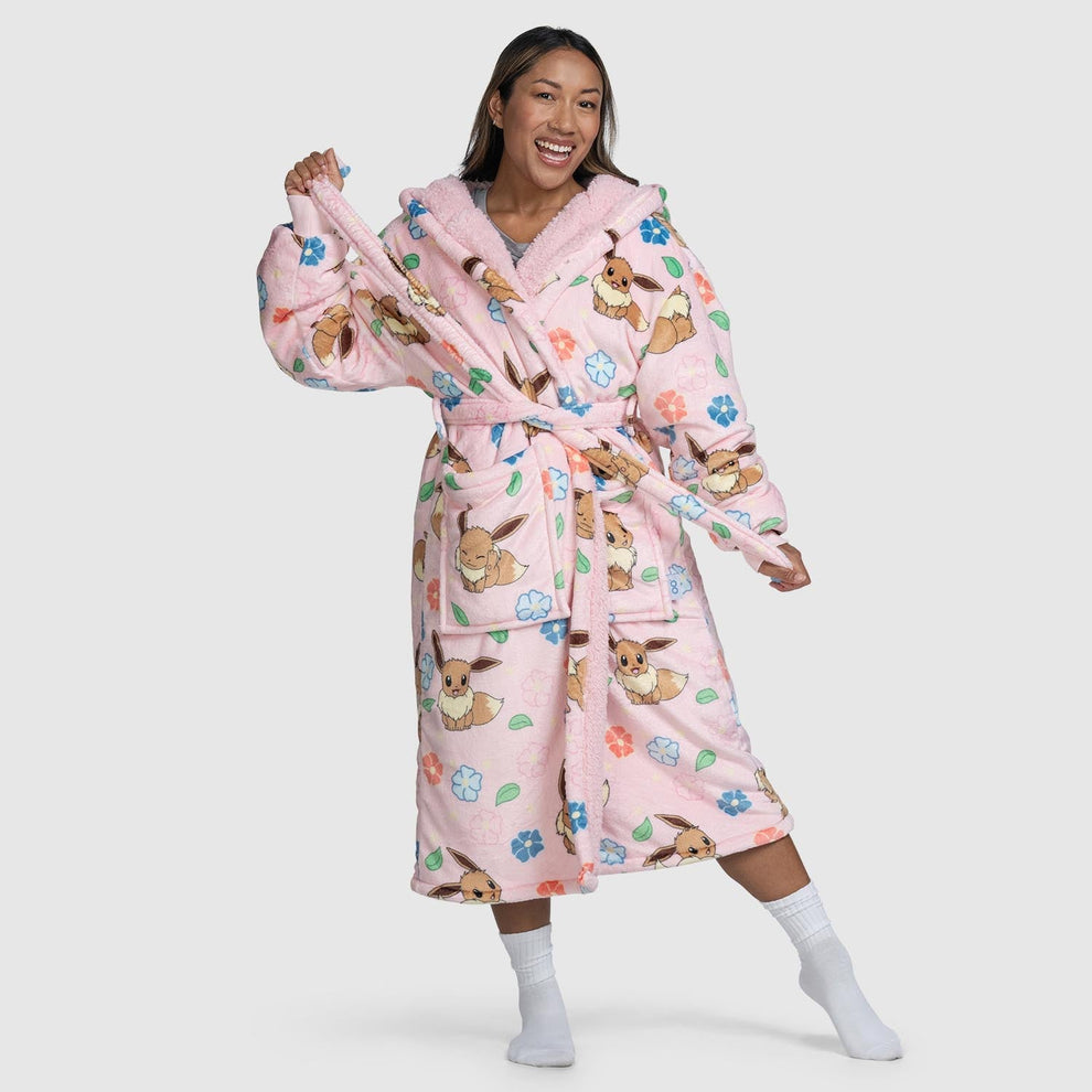 Pokémon Eevee Flowers Sherpa Robe Licensed – The Oodie USA