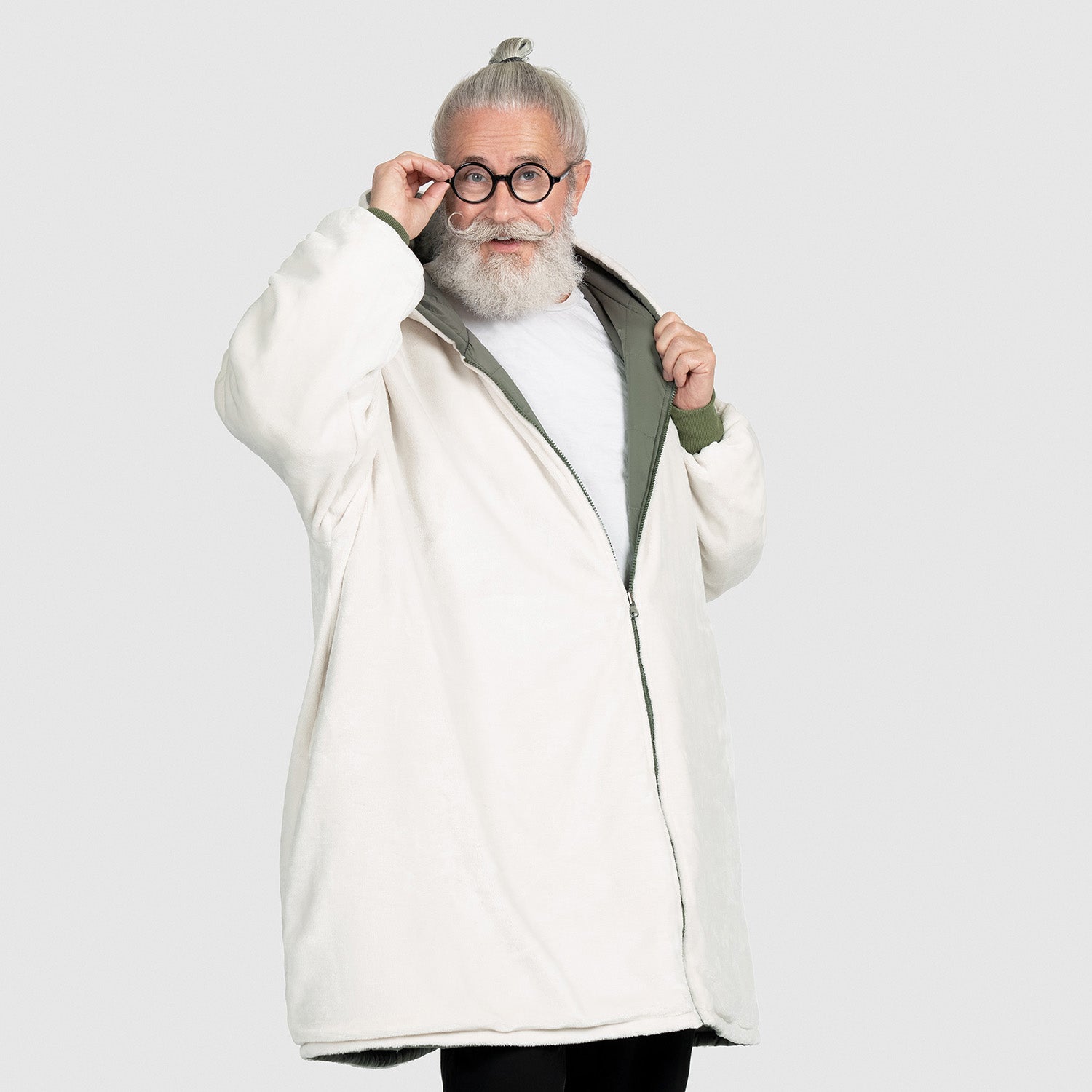 Khaki/Off White Outdoor Jacket – The Oodie USA Khaki/Off White Outdoor Jacket – The Oodie USA