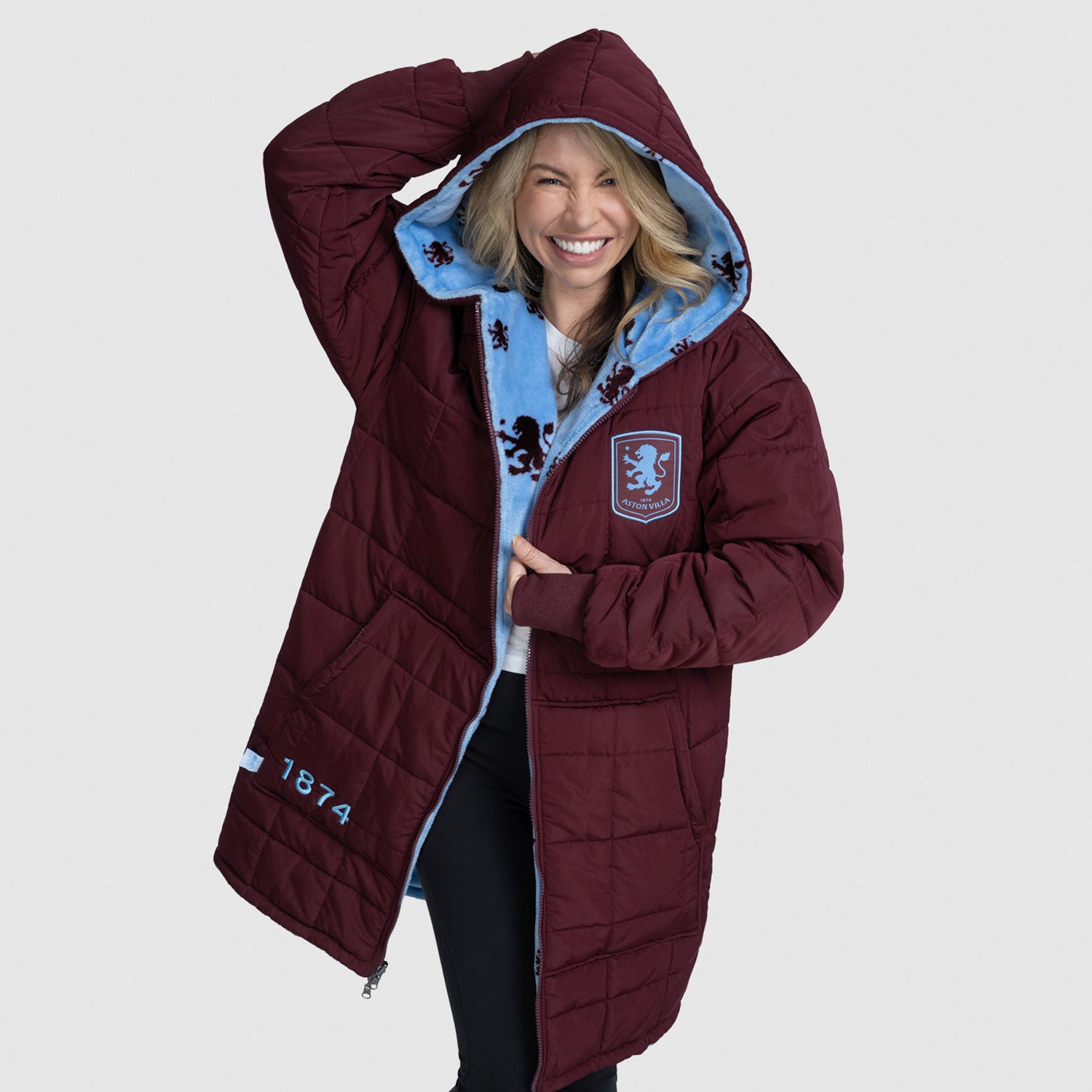 Aston Villa Zip Through Outdoor Jacket Licensed – The Oodie USA