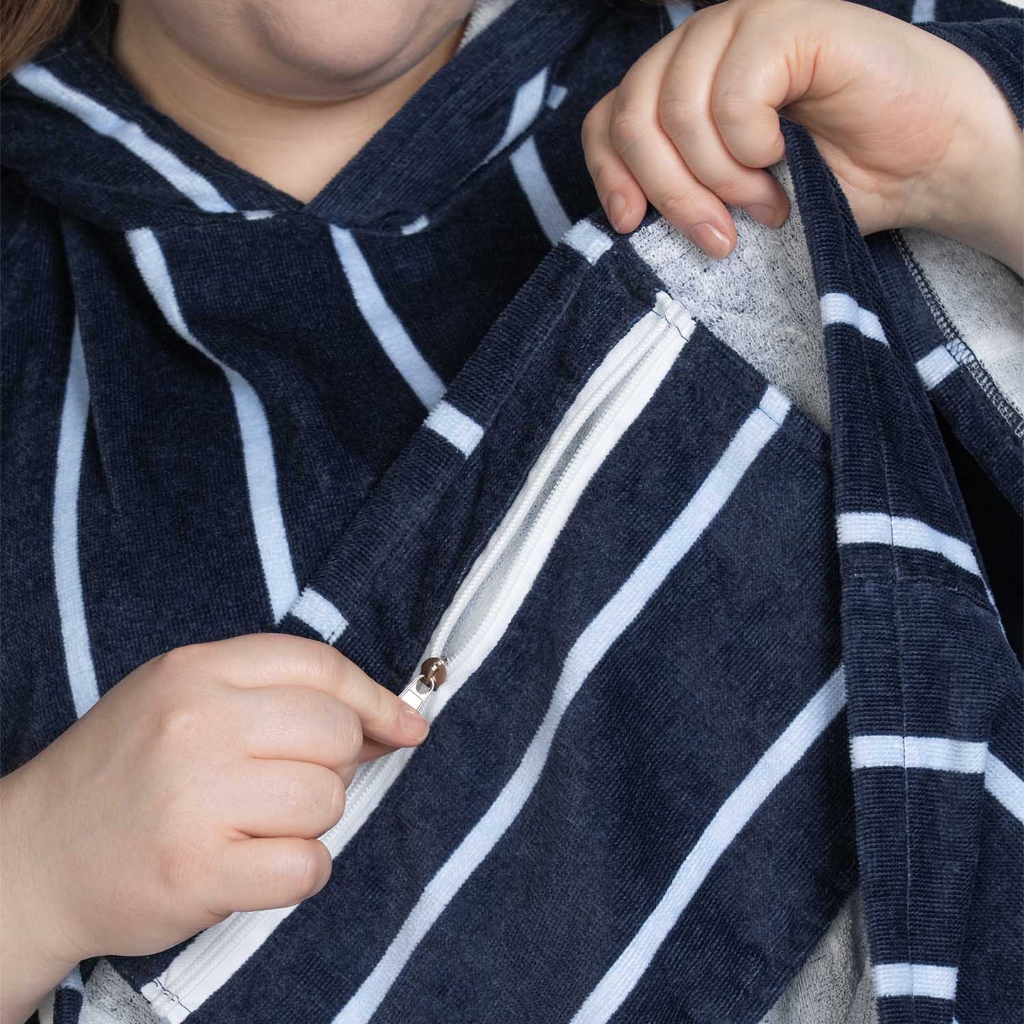 Navy Pin Stripe
