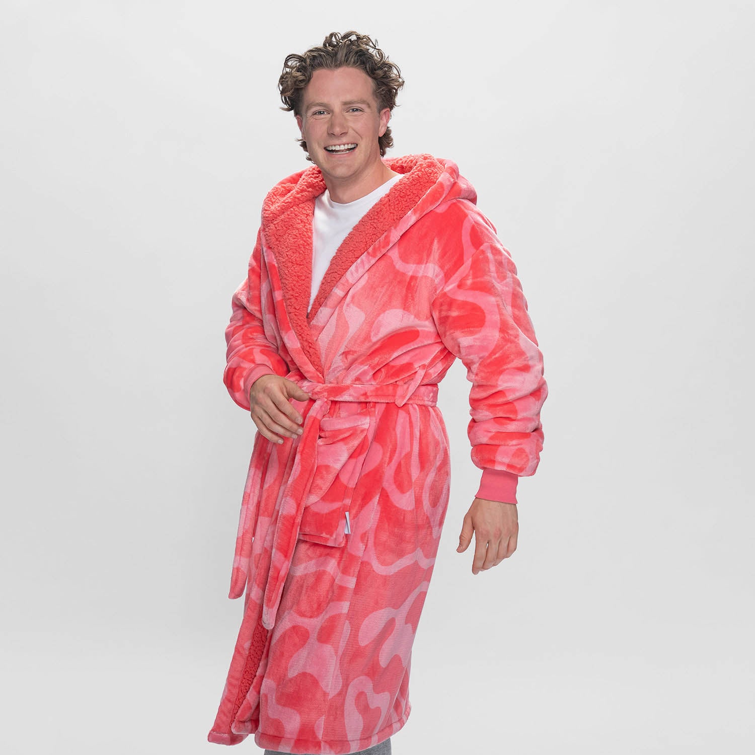 Pink Swirl Sherpa Robe The Oodie USA Pink Swirl Sherpa Robe The Oodie USA