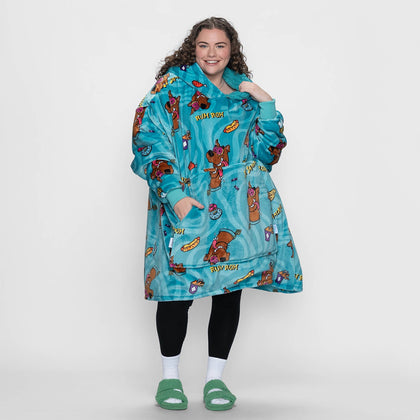 size: Finty is 5′7″ wearing a size OOD