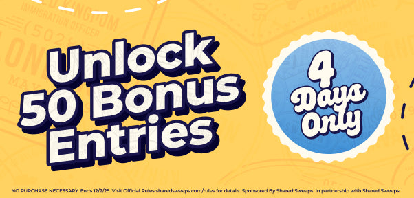 50 BONUS ENTIRES WITH CODE DREAMHOLIDAY50