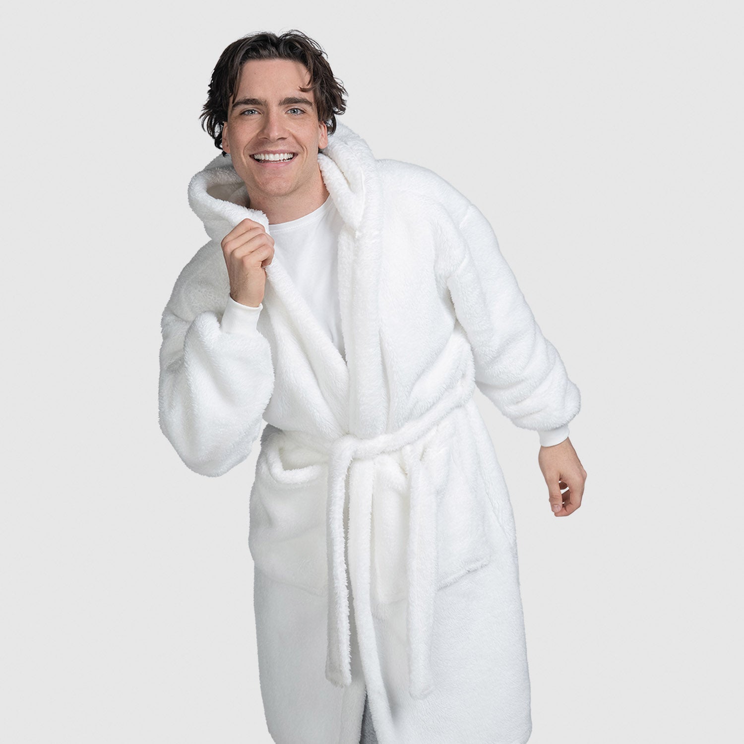 fluffy dressing gown long Lilac Fluffy Dressing Gown The Oodie
