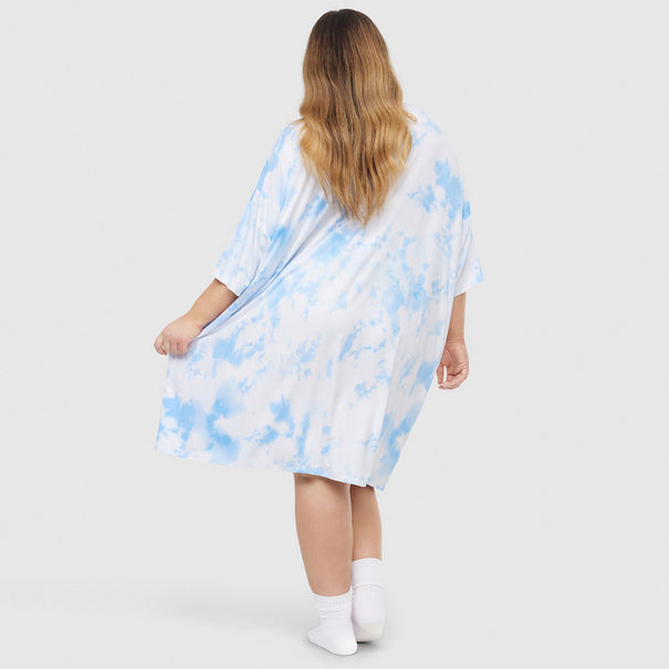 Blue TieDye Oodie Sleep Tee The Oodie USA