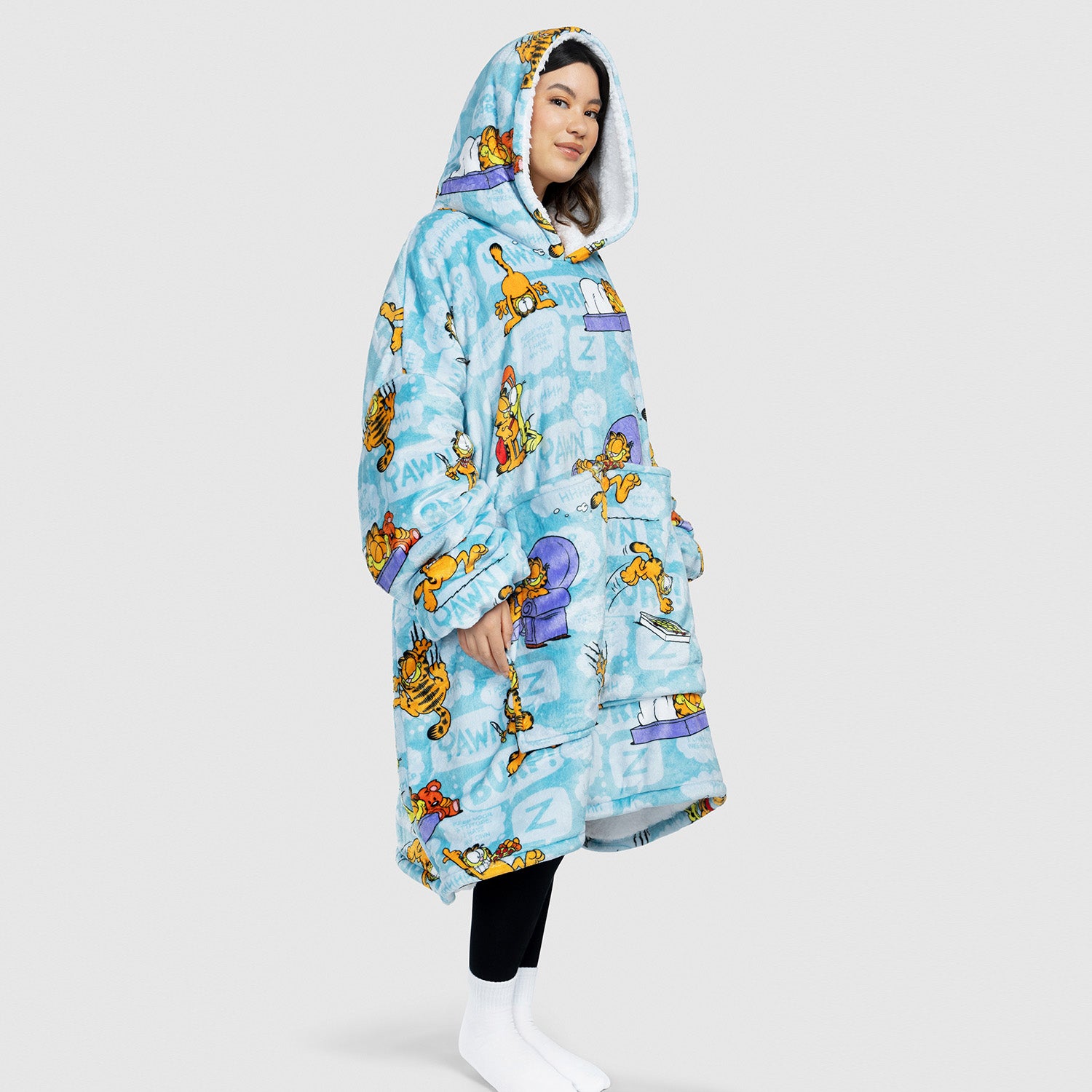 Oodie Panda Wearable Blanket Hoodie Panda Costumes For Adults Kids Red