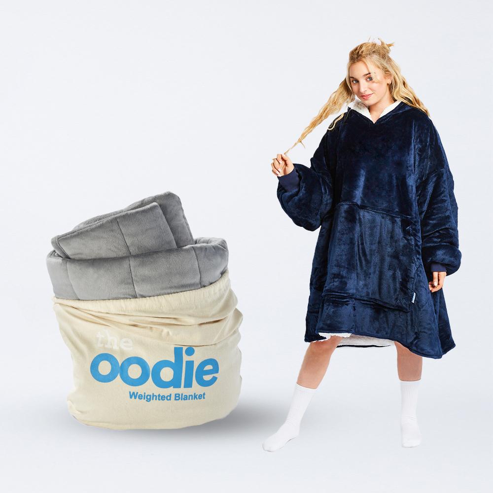 Oodie Grey Weighted Blanket Bundle The Oodie USA