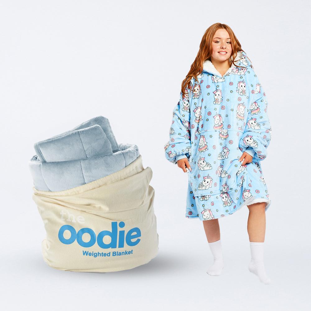 Oodie Blue Weighted Blanket Bundle The Oodie USA